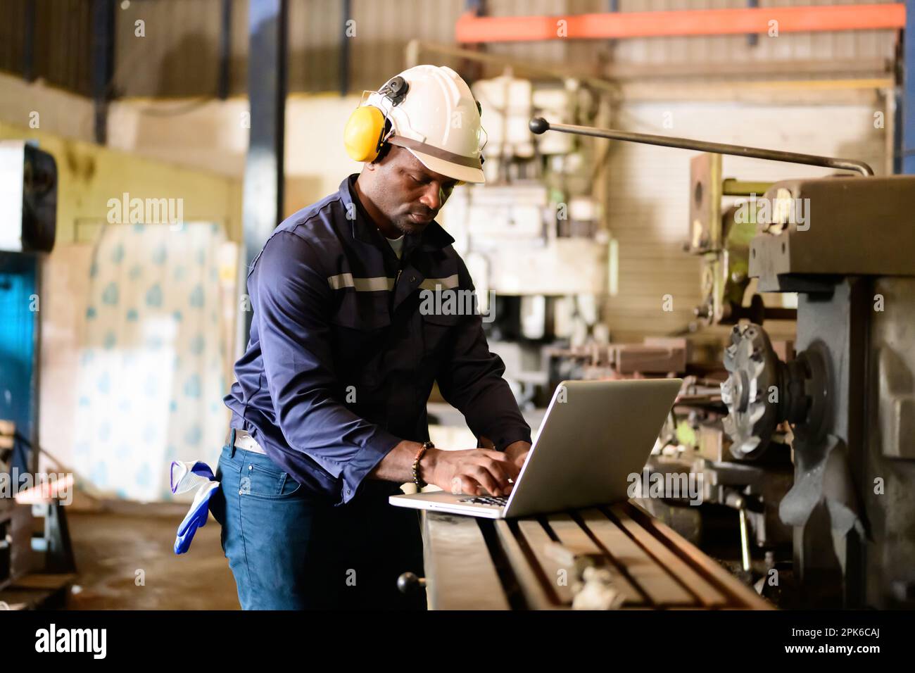 Professional technician worker of manufacturing plant factory Stock