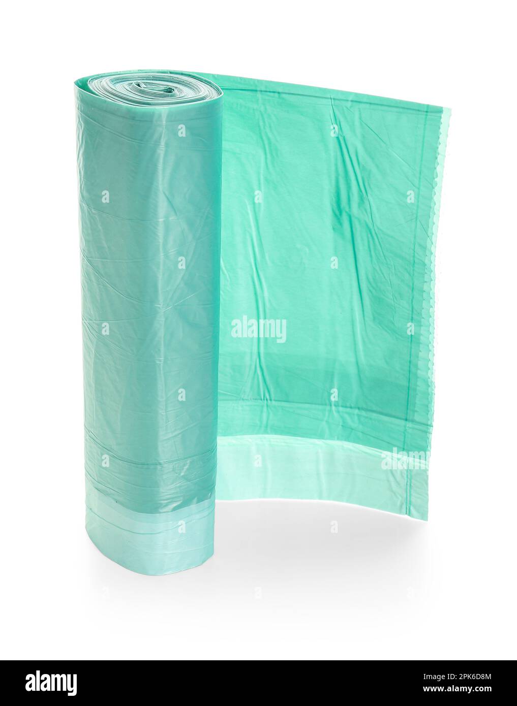 Roll of garbage bags isolated on white background Stock Photo - Alamy