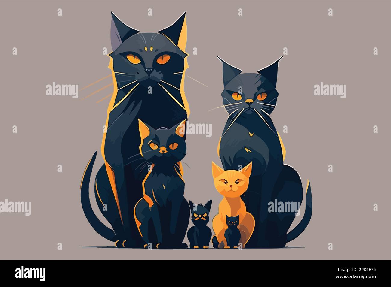 Family Cats vector illustration Stock Vector Image & Art - Alamy