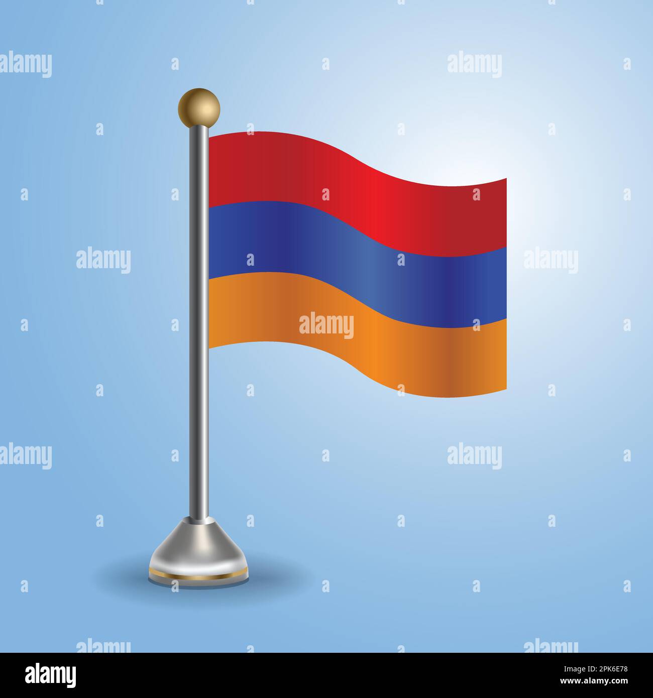 State table flag of Armenia. National symbol, vector illustration Stock Vector