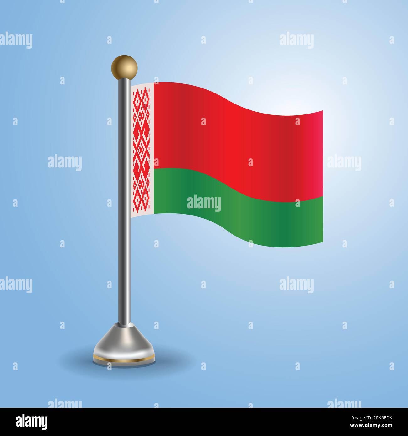 State table flag of Belarus. National symbol, vector illustration Stock Vector