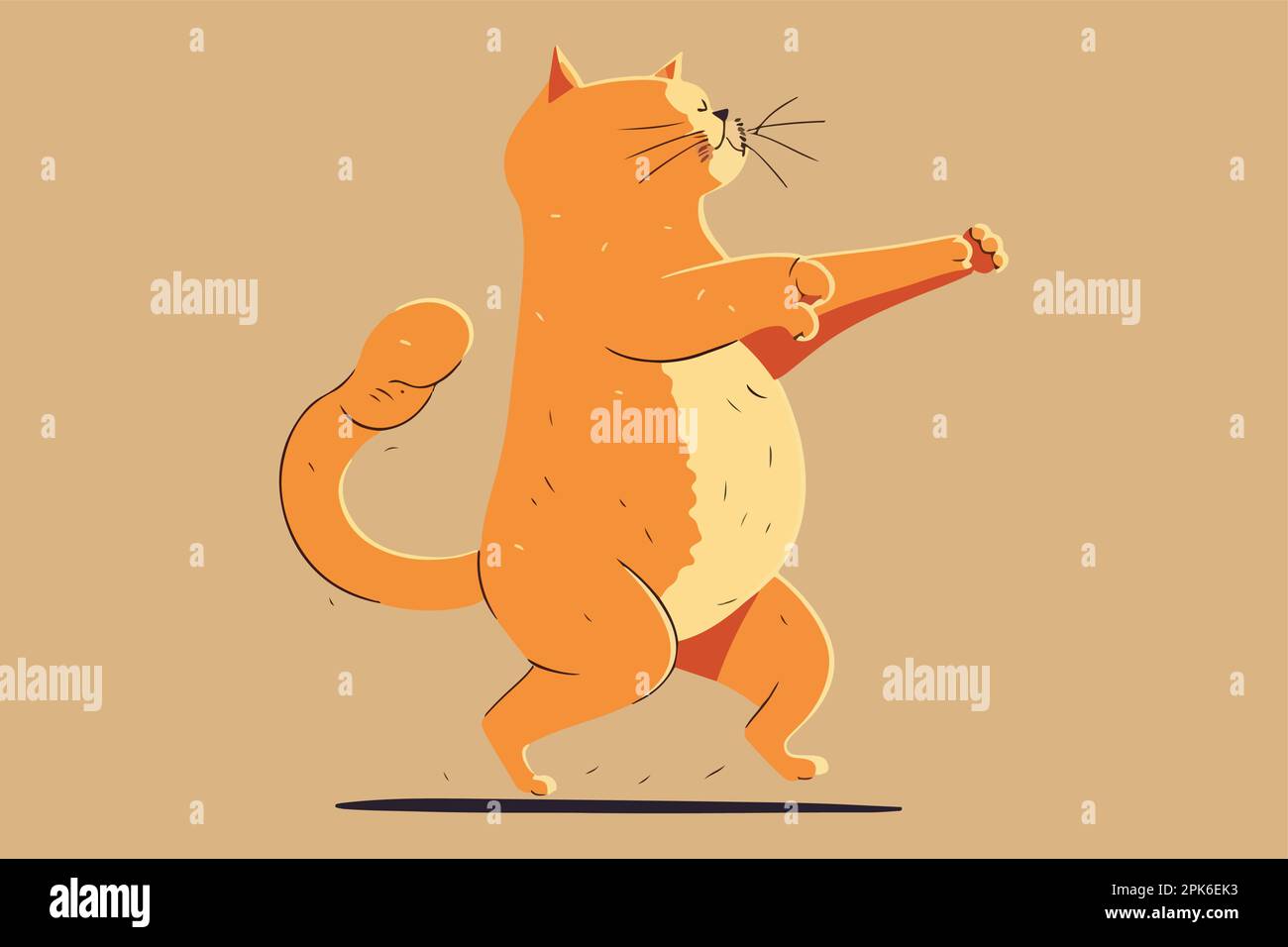 Cat Dancing vector illustration Stock Vector Image & Art Alamy