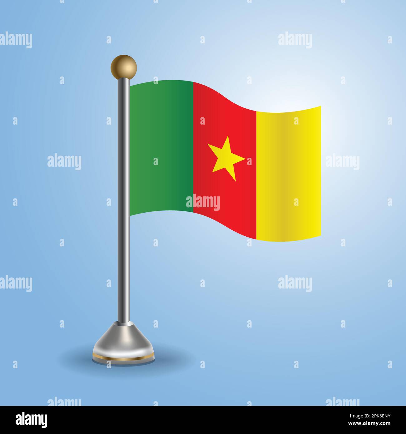 State table flag of Cameroon. National symbol, vector illustration Stock Vector