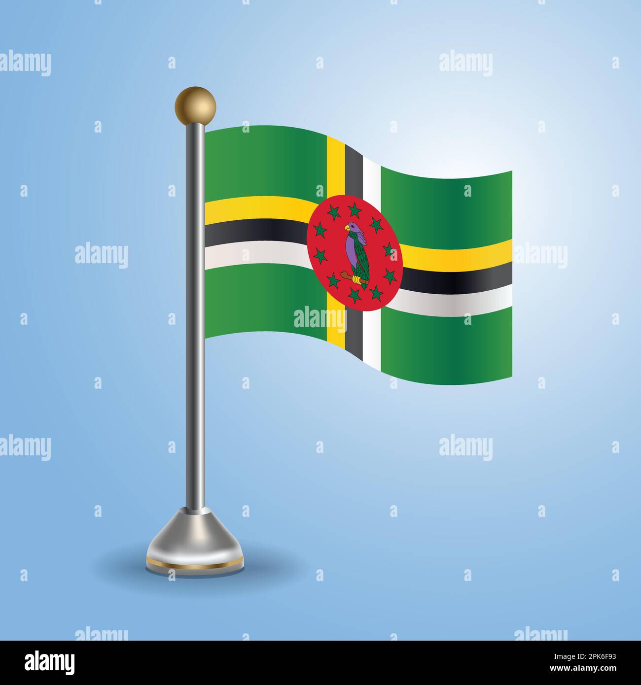 State table flag of Dominica. National symbol, vector illustration ...