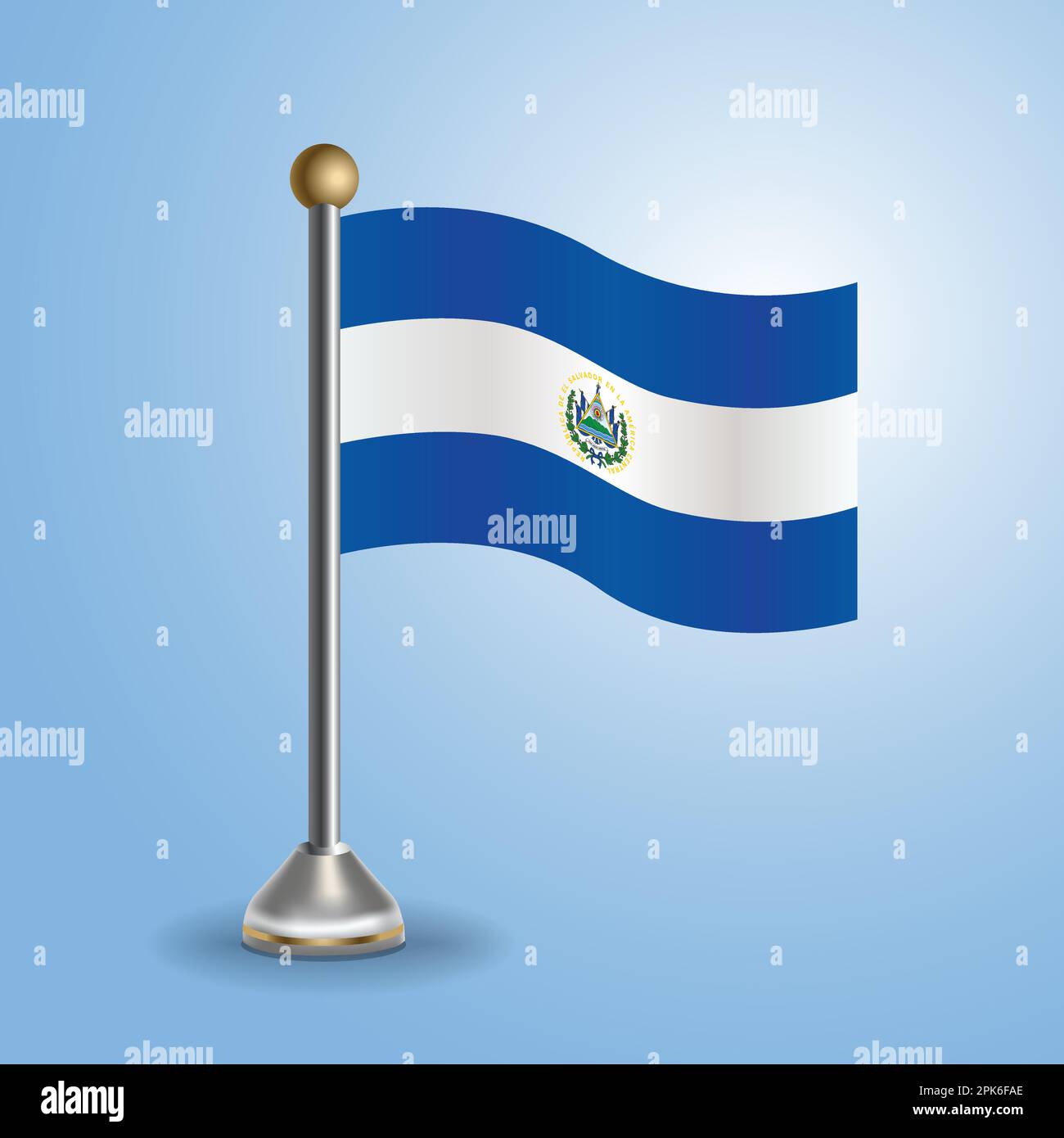 State table flag of El Salvador. National symbol, vector illustration