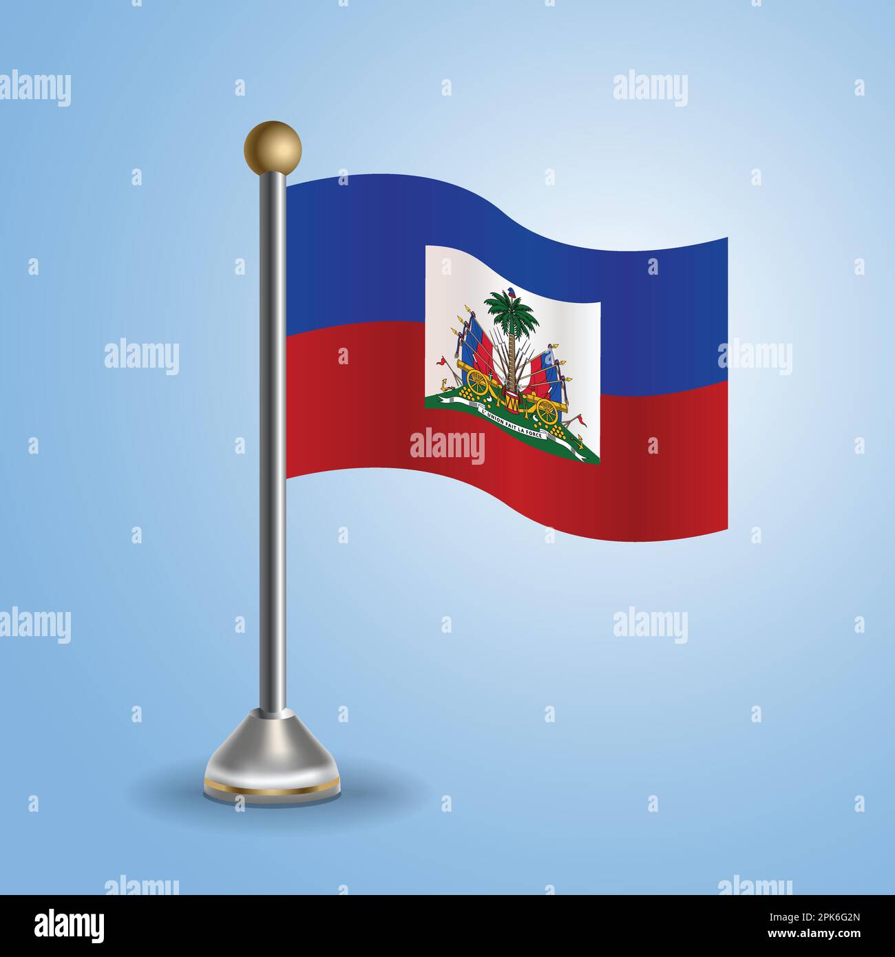 State table flag of Haiti. National symbol, vector illustration Stock ...