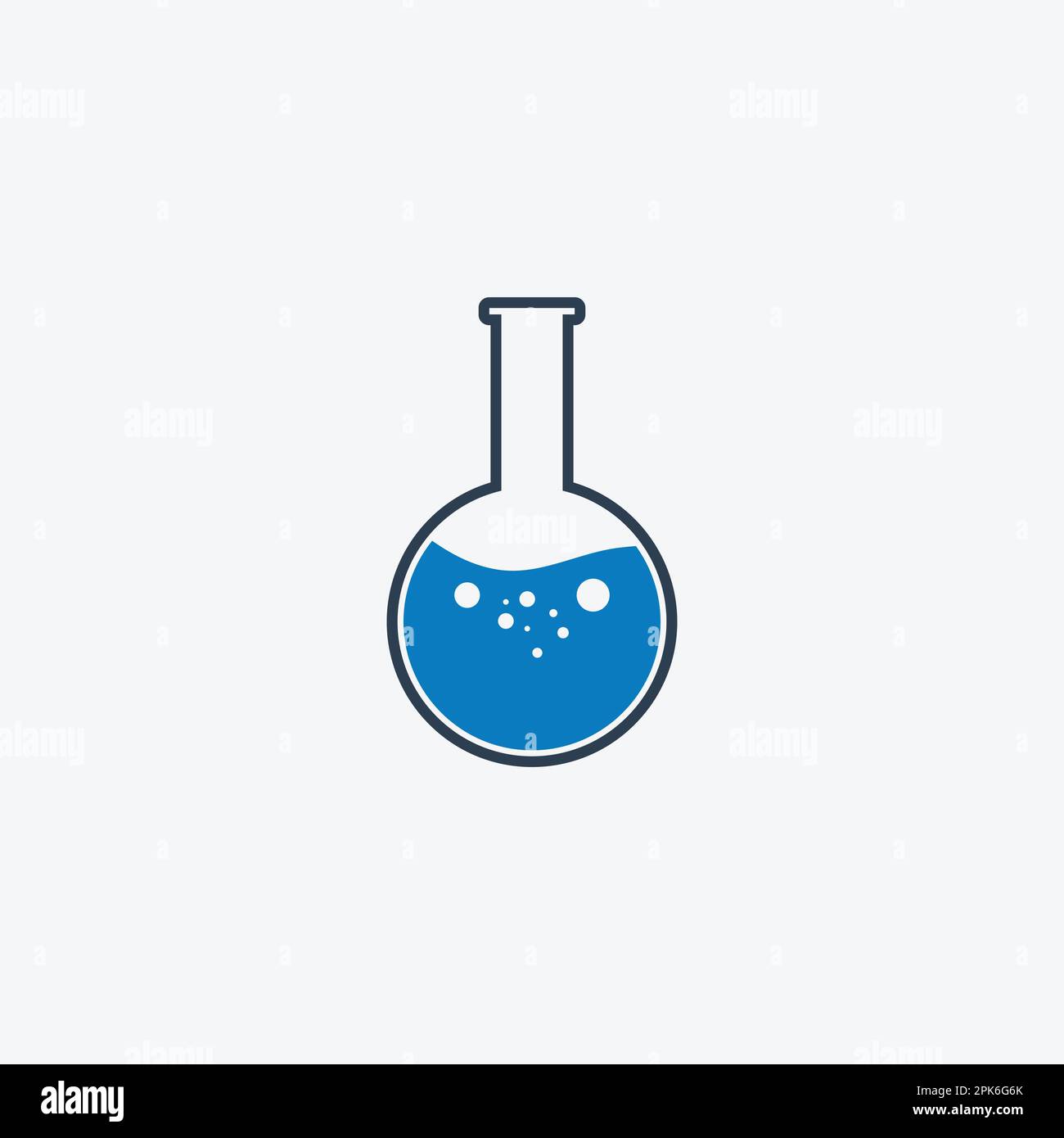 Rounded Chemical Flask Icon. Editable Vector EPS Symbol Illustration