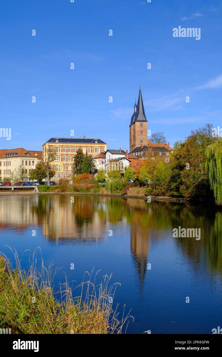Former canons monastery, Rote Spitzen landmark of Altenburg, on the