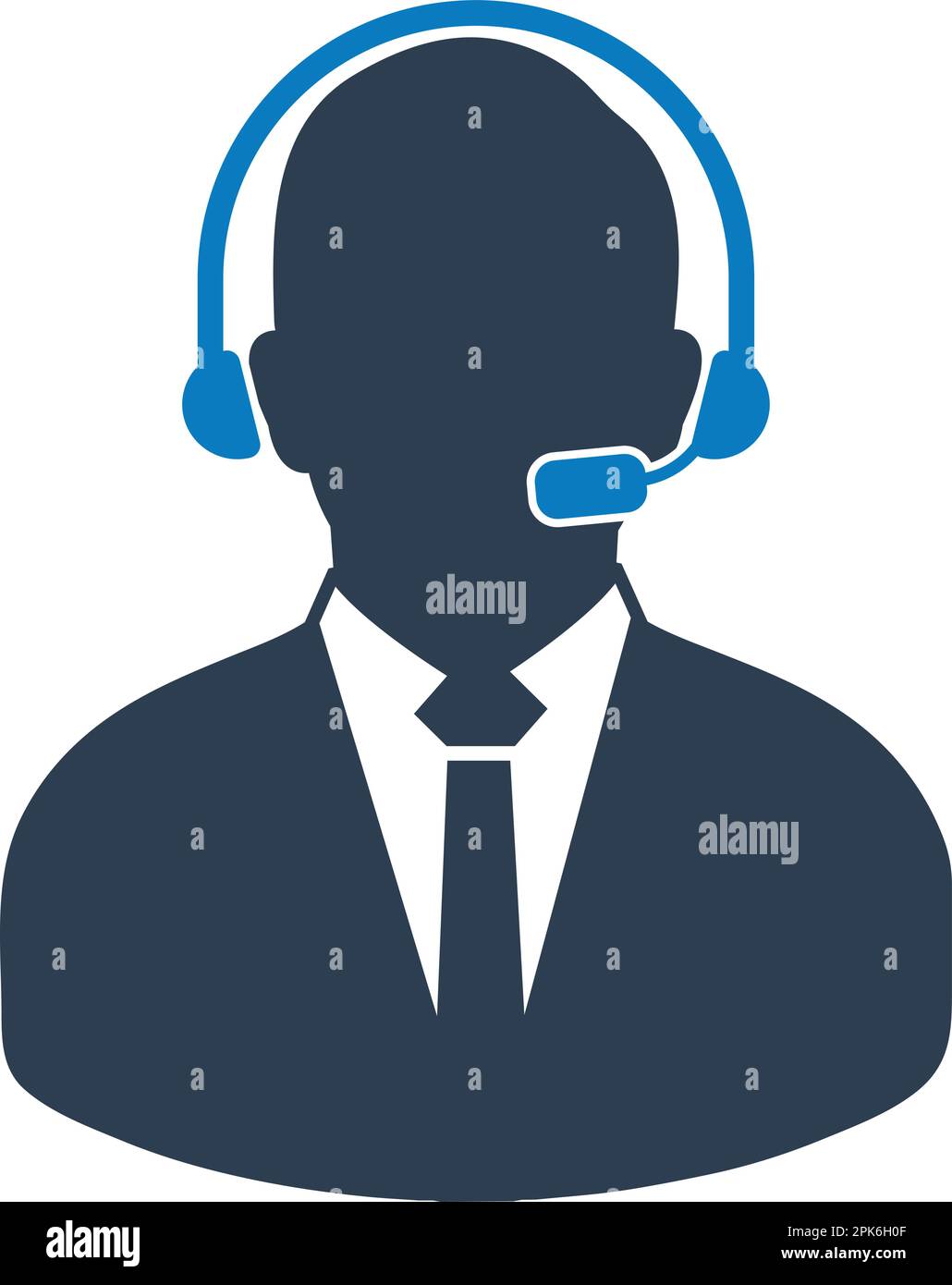 Male Costumer service icon.  Flat style vector EPS. Stock Vector