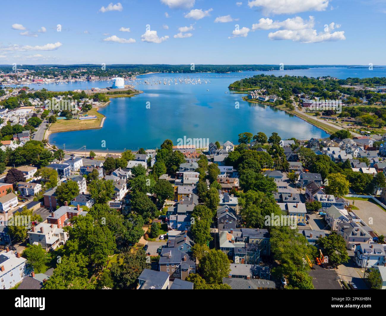 Aerial view salem neck historic hi-res stock photography and images - Alamy