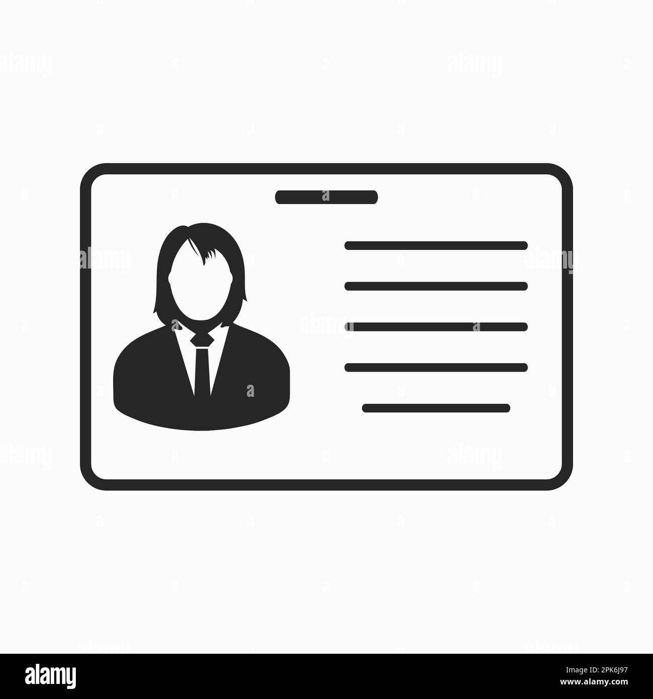 Identification card icon. Flat style vector EPS Stock Vector Image & Art Alamy