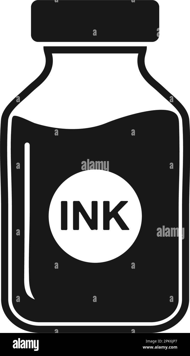 Ink Pot Icon. Editable Vector EPS Symbol Illustration Stock Vector