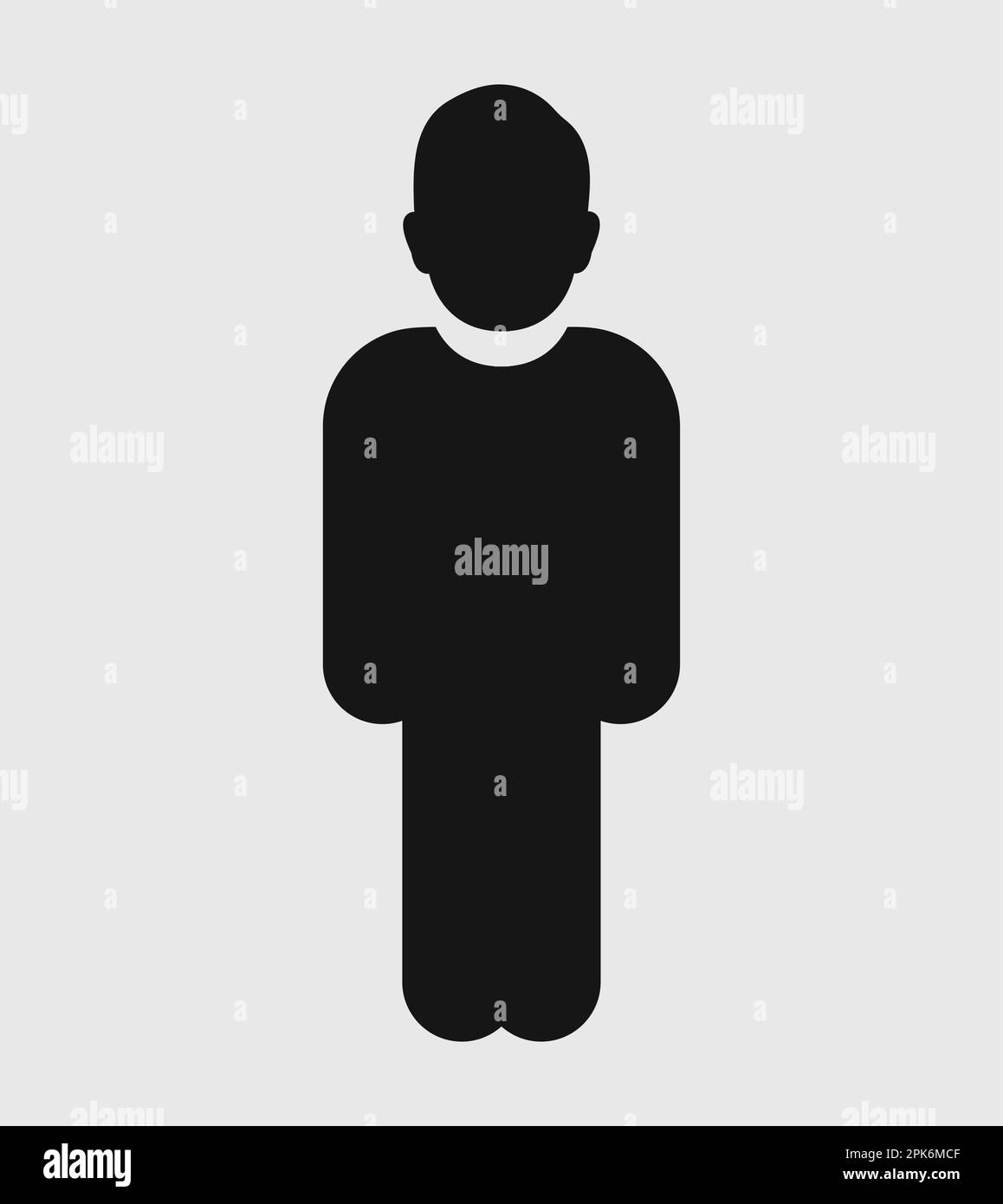 Standing Man profile Icon. Flat style vector EPS Stock Vector Image ...