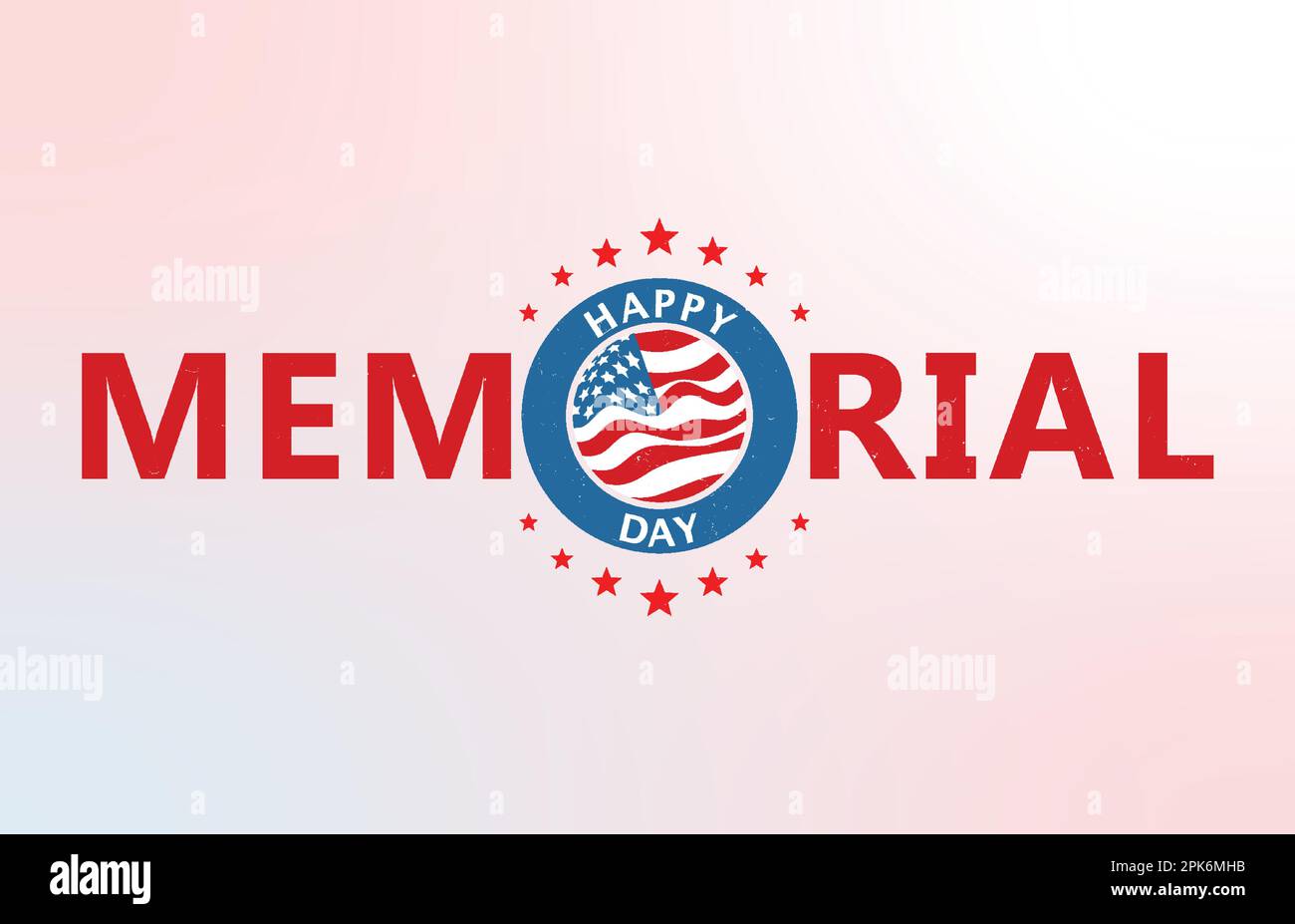 Happy Memorial Day card. National american holiday illustration with