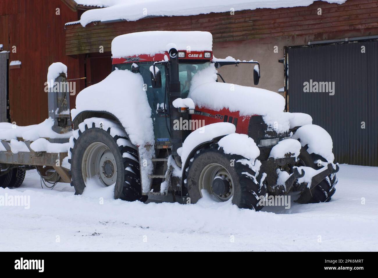 Front View Case IH 1660 Combine Snow Blower