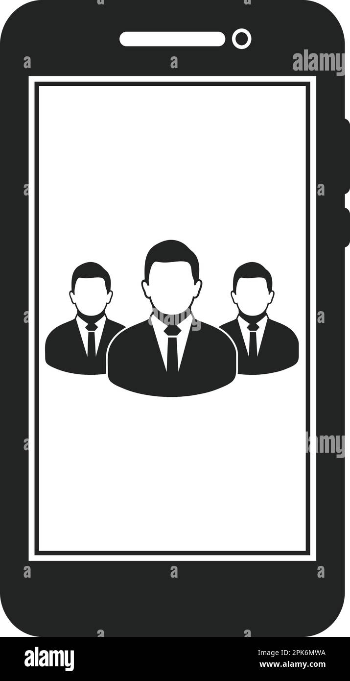 Mobile User Group Icon. Flat style vector EPS Stock Vector Image & Art ...