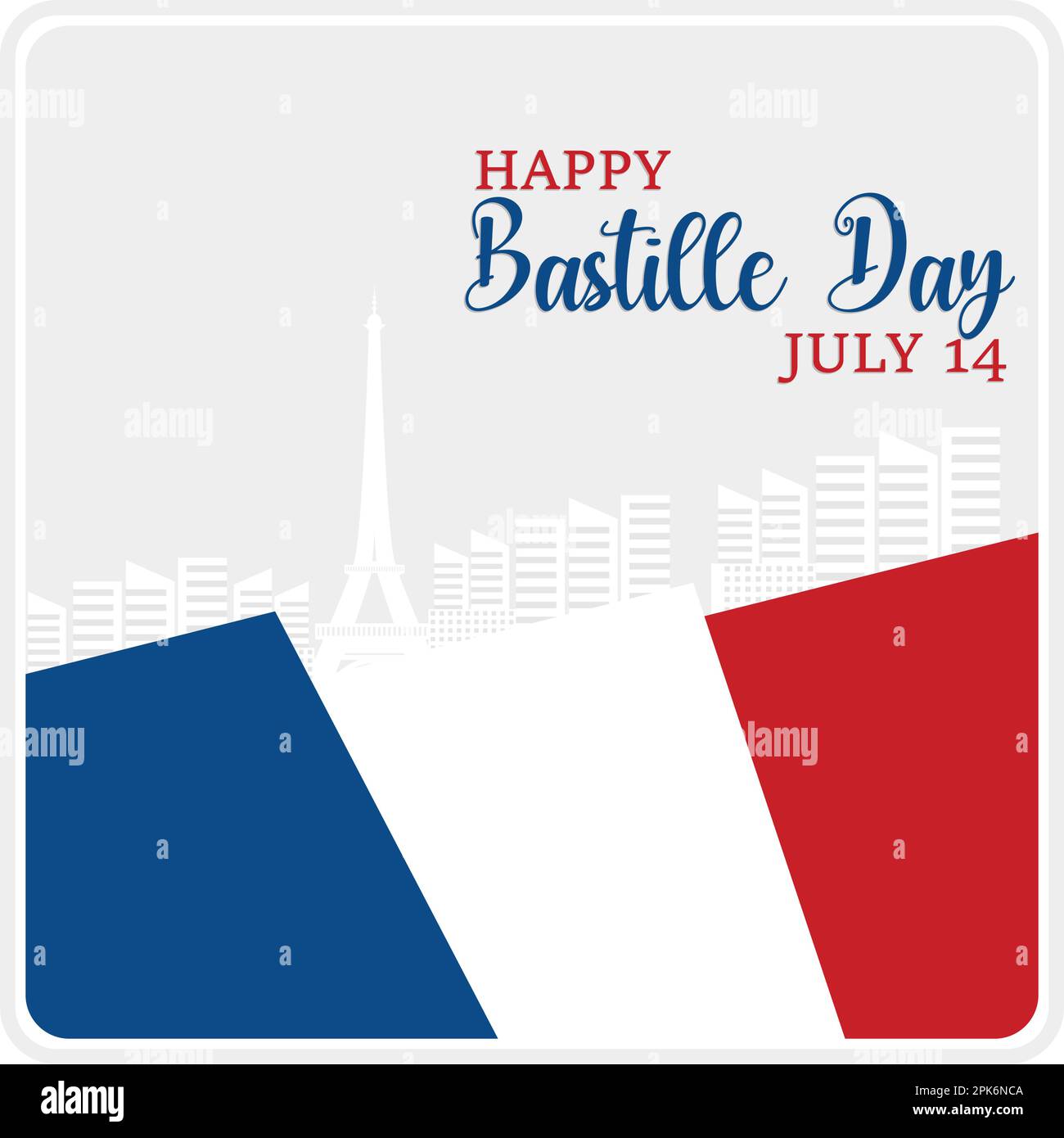 happy Bastille day france independent day, national holiday 14 july, modern background illustration Stock Vector