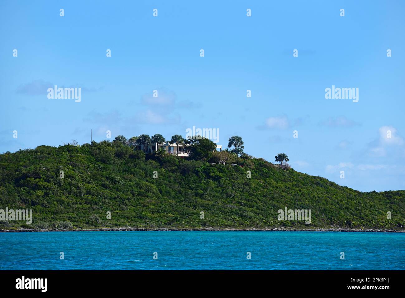 Residence of the Aga Khan, Bell Island, Exuma Cays, Bahamas Stock Photo