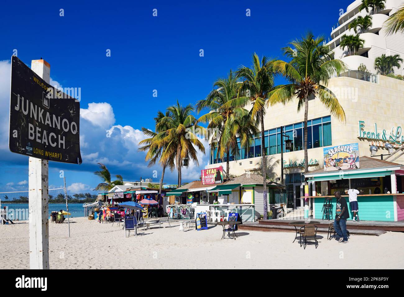 Junkanoo Beach, Nassau, Neue Vorsehung, Bahamas Stock Photo
