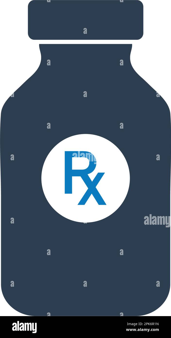 Medicine Bottle icon. Editable Vector EPS Symbol Illustration. Stock Vector