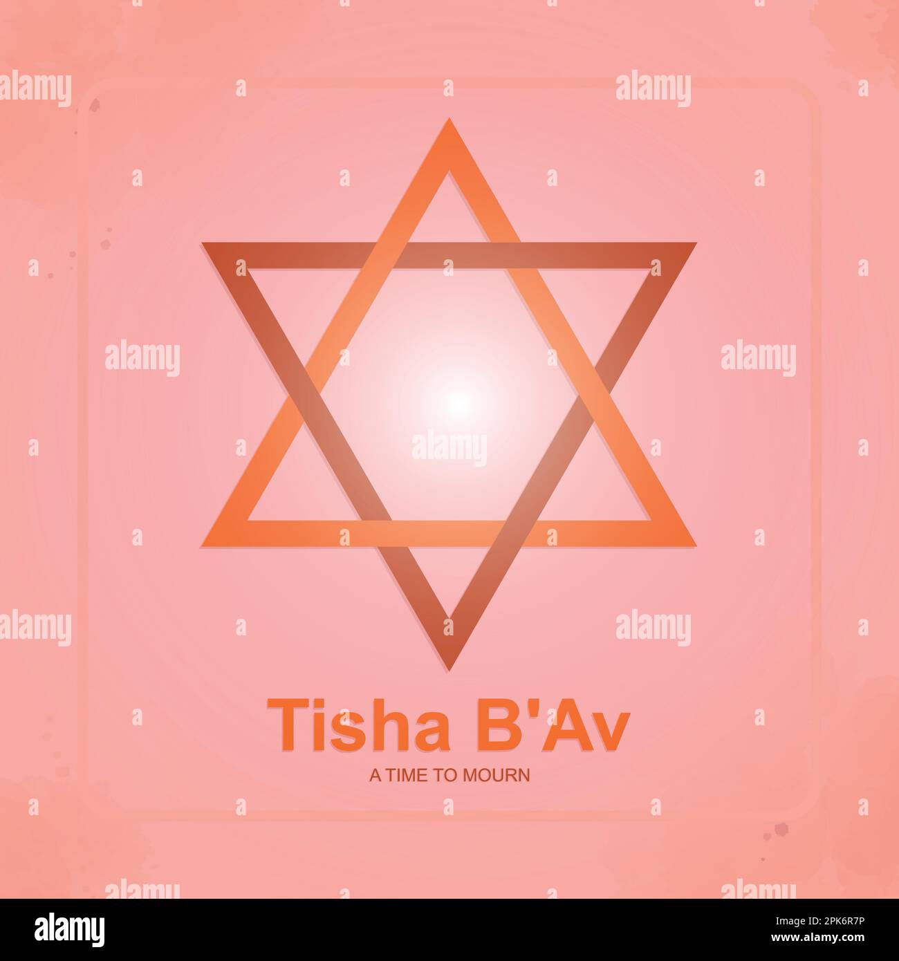 TISHA B'AV. Lettering. Typography poster Jewish Holiday, modern background vector illustration Stock Vector