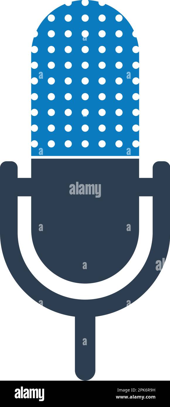 Microphone icon. Flat style vector EPS. Stock Vector