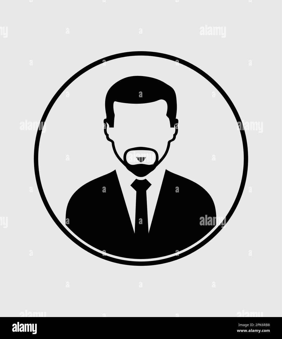 Corporate man Icon with circle shape. Flat style vector EPS Stock ...