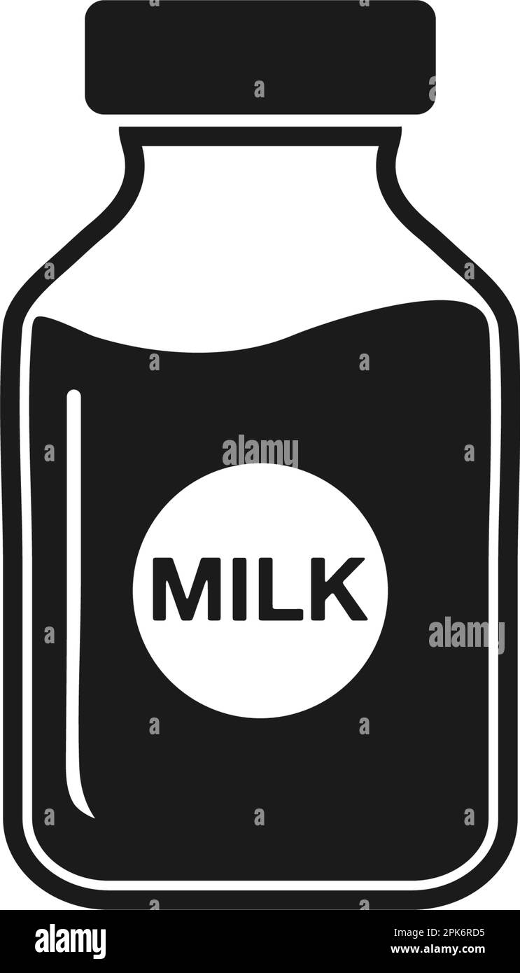 Cow Milk Jar icon. Editable Vector EPS Symbol Illustration Stock Vector