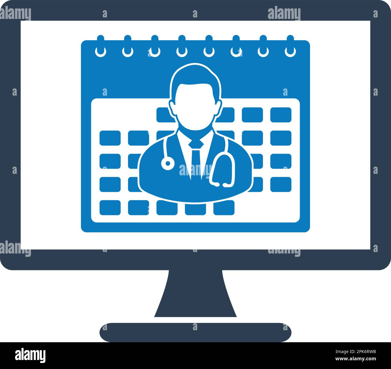 Online doctor appointment icon icon. Flat style vector EPS Stock Vector ...