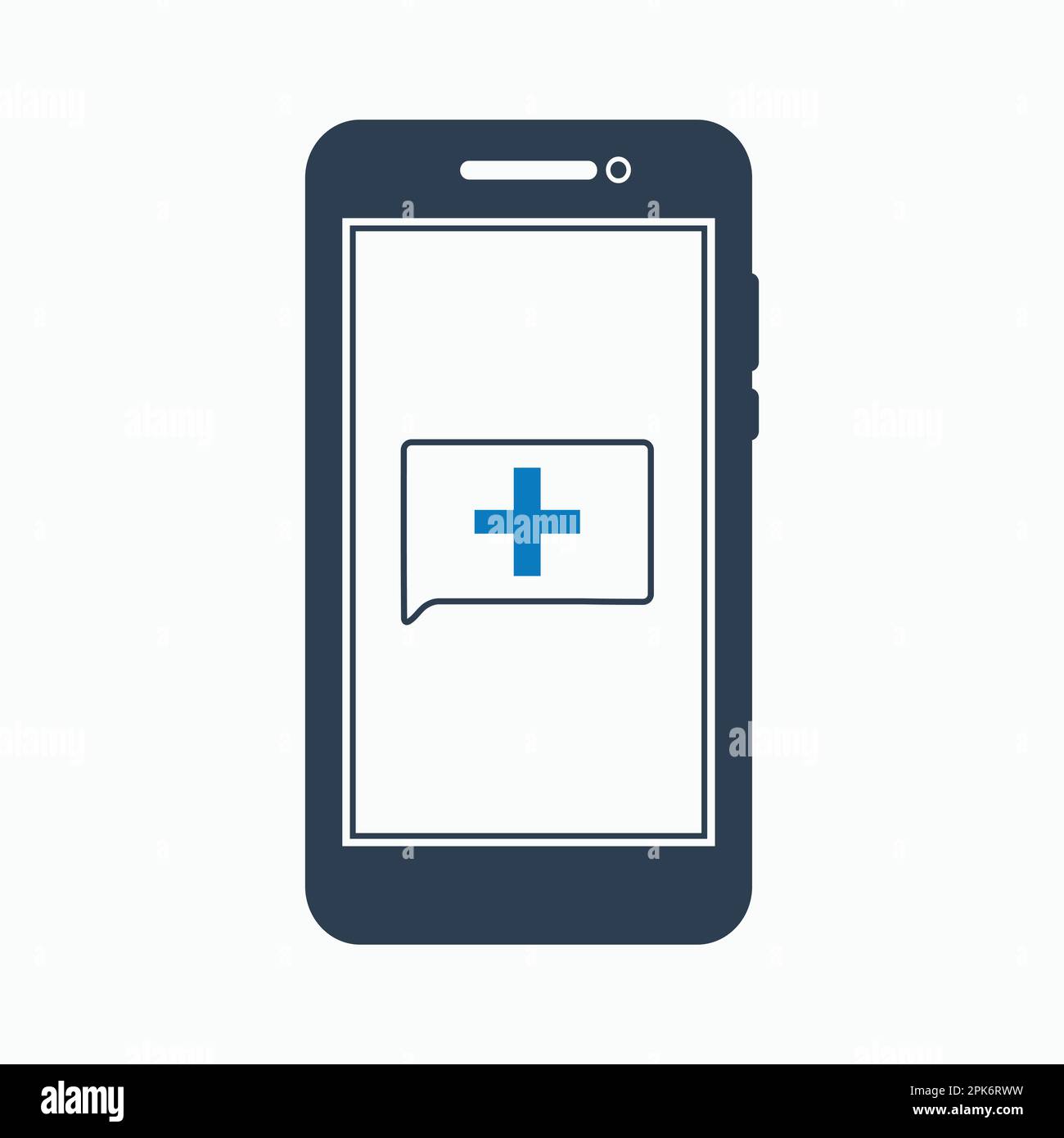 Online healthcare icon. Flat style vector EPS. Stock Vector