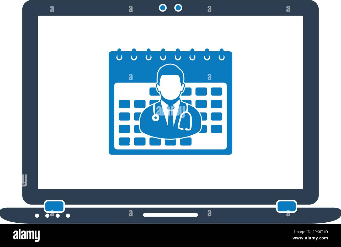 Online Doctor Appointment Icon. Flat style vector EPS. Stock Vector