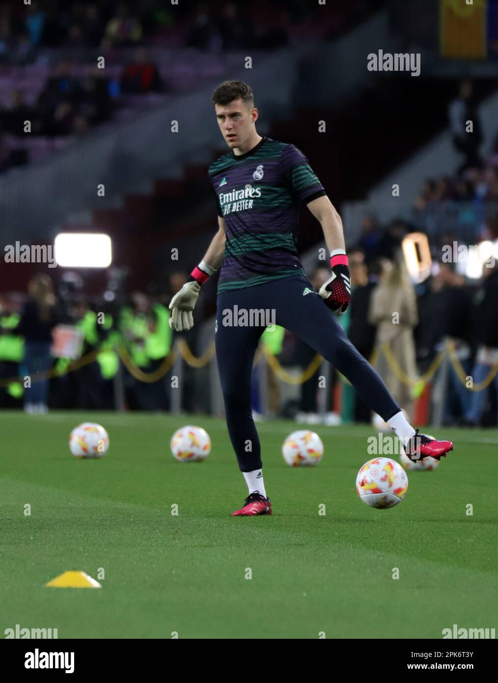 Sabadell, Barcelona, Spain. 5th Apr, 2023. Barcelona Spain 05.04.2023 Luis Lopez ( Real Madrid ) control the ball during the Copa del Rey between FC Barcelona and Real Madrid at Camp Nou on 05 April 2023 in Barcelona. (Credit Image: © Xavi Urgeles/ZUMA Press Wire) EDITORIAL USAGE ONLY! Not for Commercial USAGE! Stock Photo