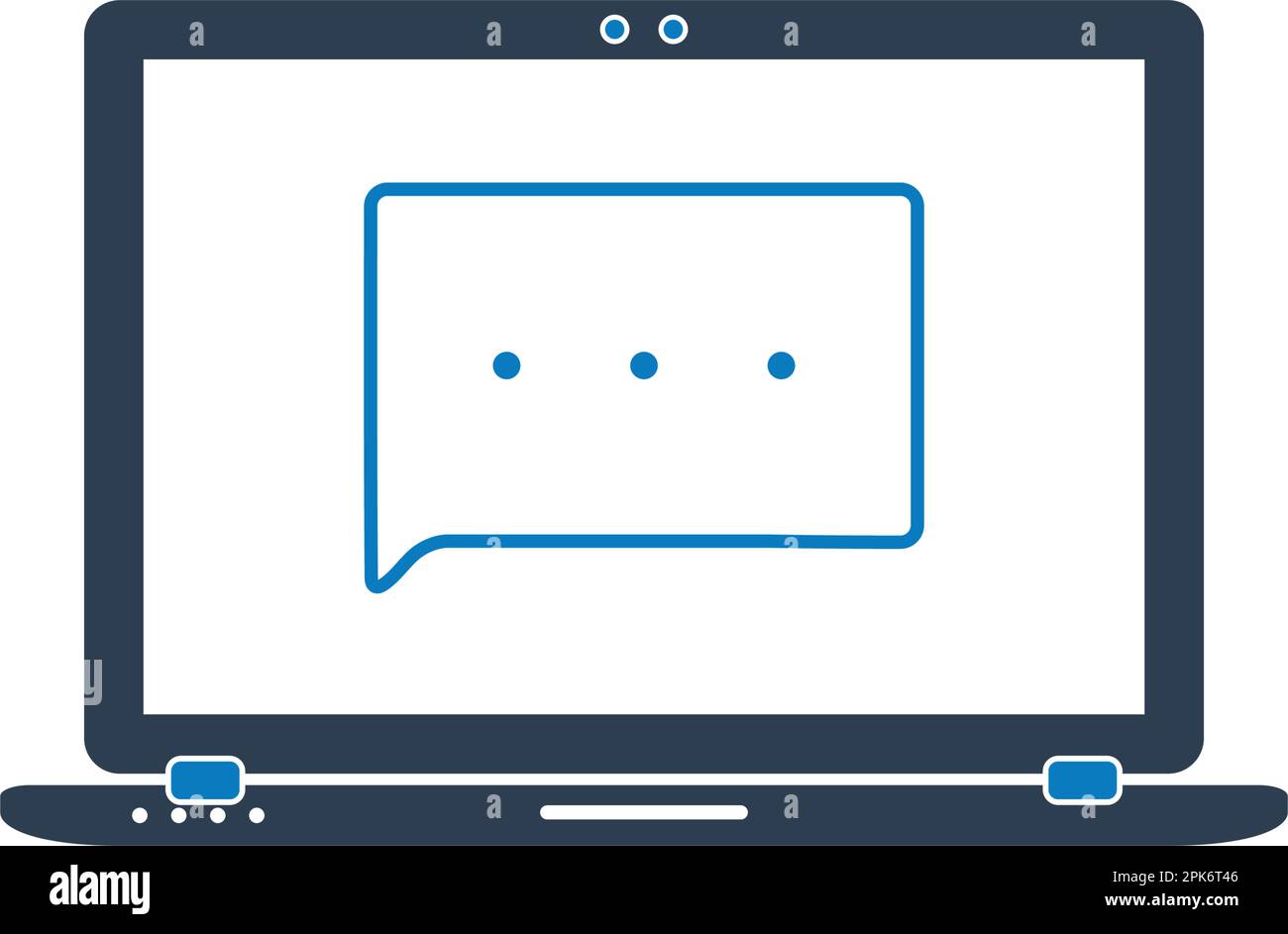 Online Chatting Icon. Flat style vector EPS. Stock Vector