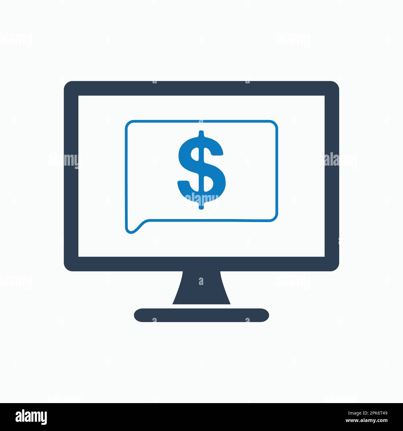 Online banking icon. Flat style vector EPS. Stock Vector
