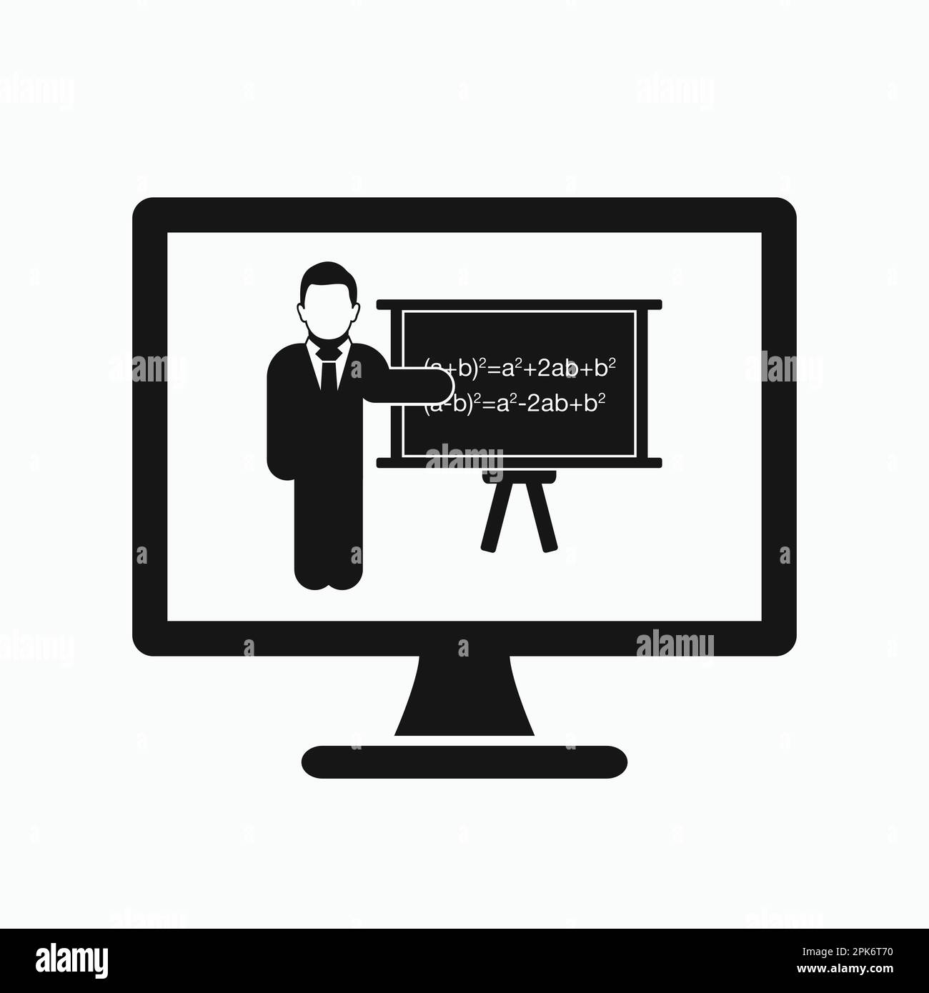 Online learning icon. Flat style vector EPS Stock Vector Image & Art ...