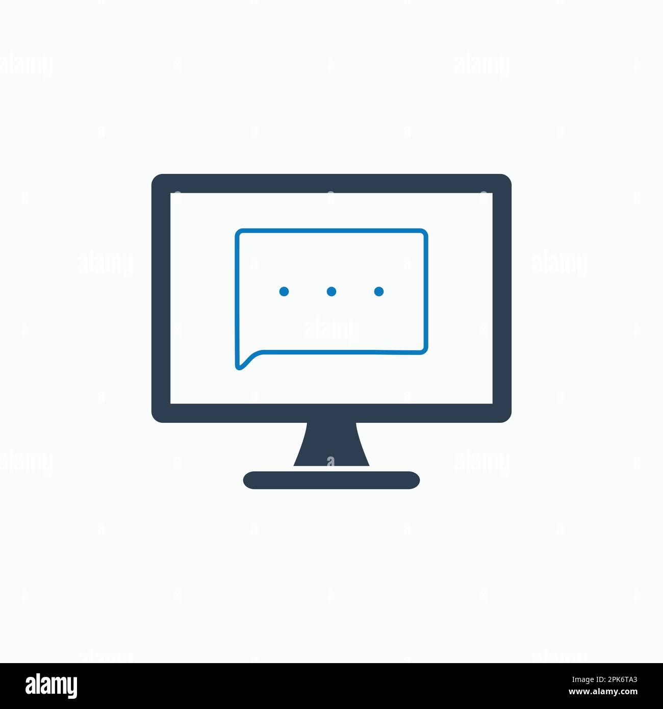 Online chatting icon. Flat style vector EPS. Stock Vector