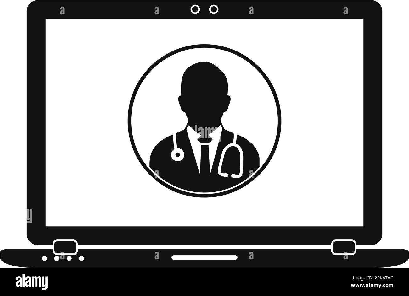 Online Medical Help Icon. Flat style vector EPS Stock Vector Image ...