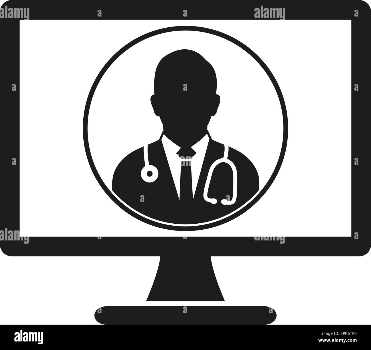 Online Medical Help Icon. Flat style vector EPS Stock Vector Image ...
