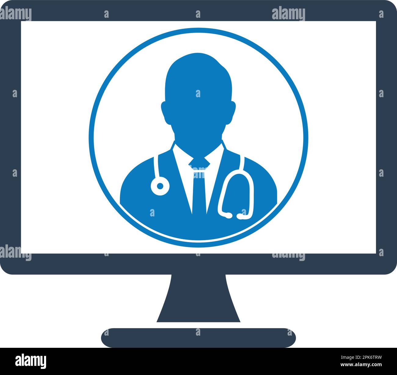 Online Medical Help Icon. Flat style vector EPS Stock Vector Image ...
