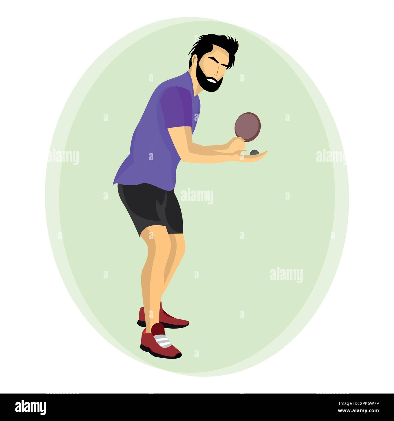 sport man playing table tennis flat vector illustration design Stock Vector