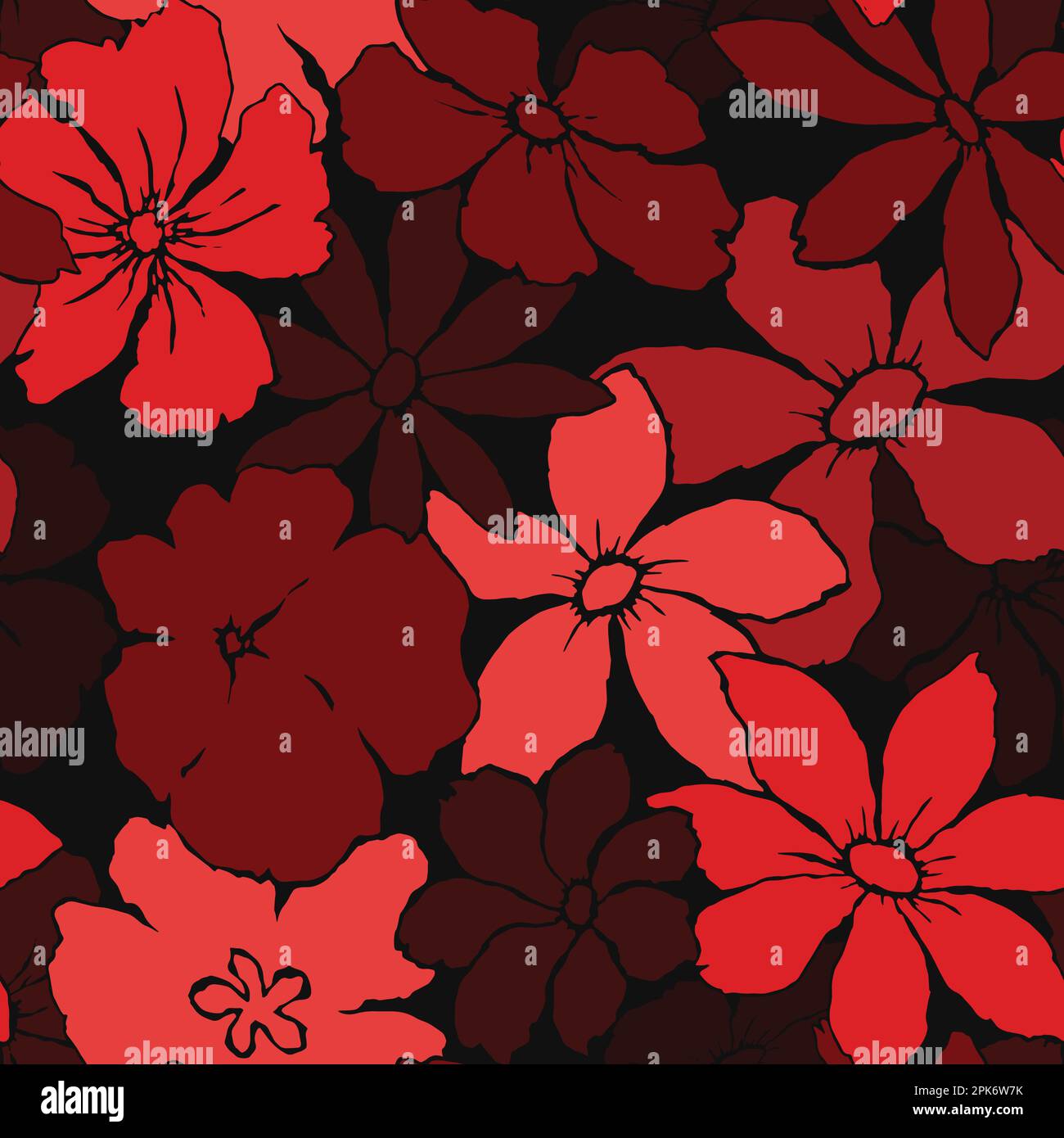 Abstract floral seamless pattern. Vector illustration background Stock Vector