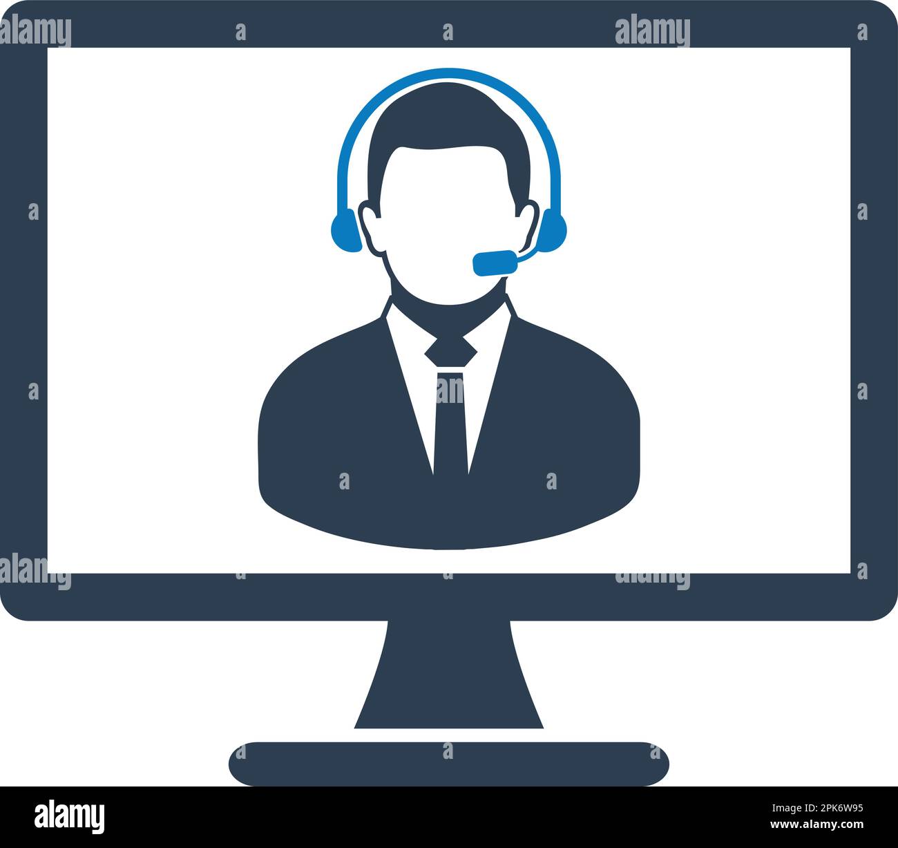 Online Customer Service Icon. Flat style vector EPS Stock Vector Image ...