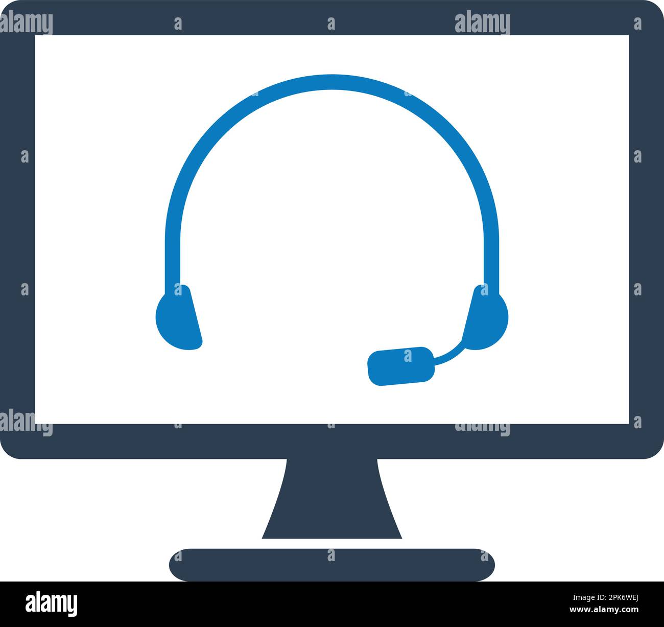 Online Customer Service Icon. Flat style vector. Stock Vector