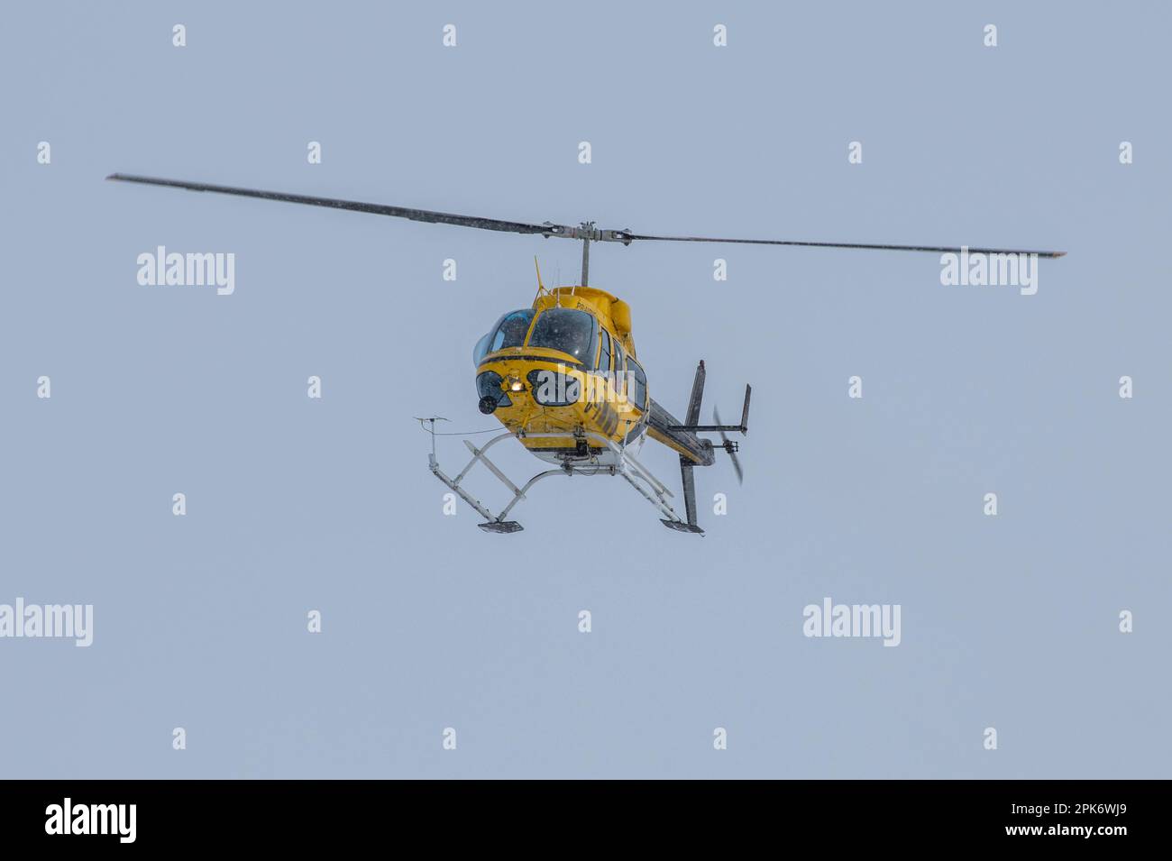 Helicopter landing at the Churchill Northern Studies Centre in