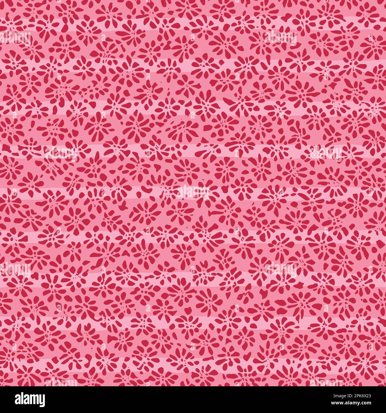 Stamped Batik floral seamless pattern. Vector illustration background Stock Vector