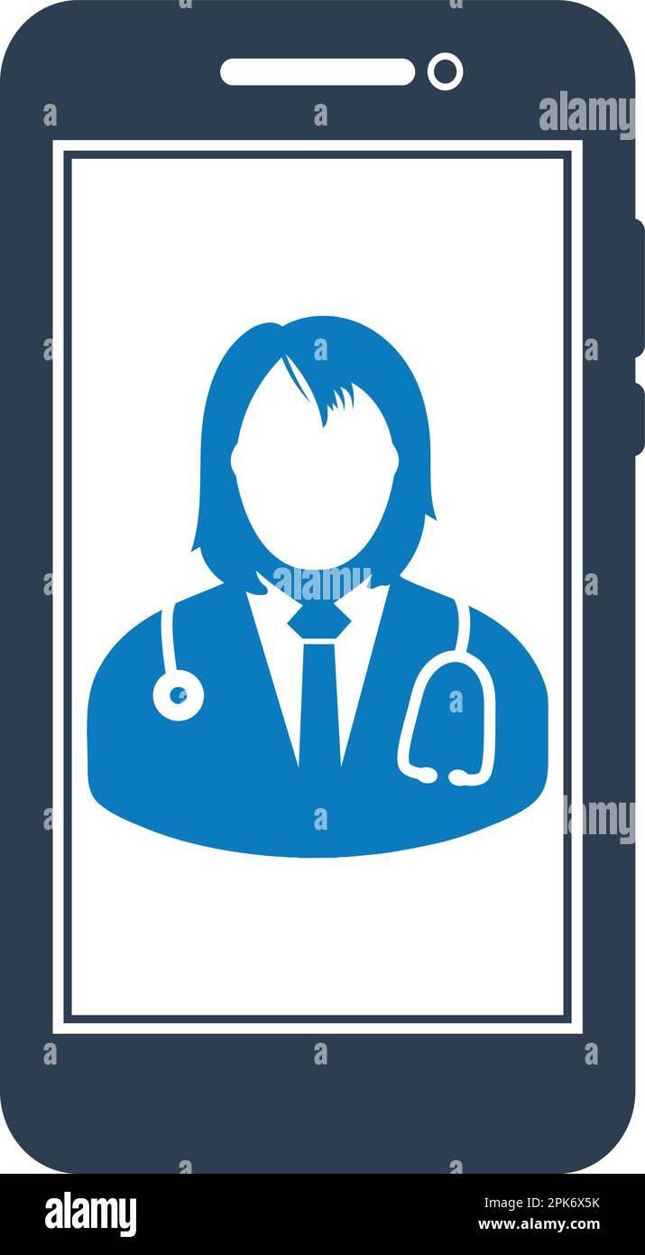Online Medical Help Icon. Flat style vector EPS Stock Vector Image ...