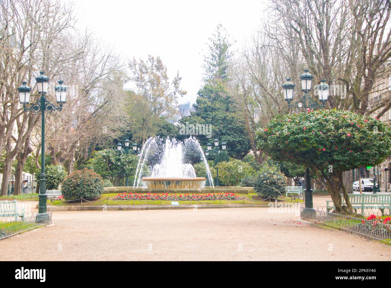 At Vigo, Spain,  on february 2022, historic center of the beautiful town in Galicia Stock Photo