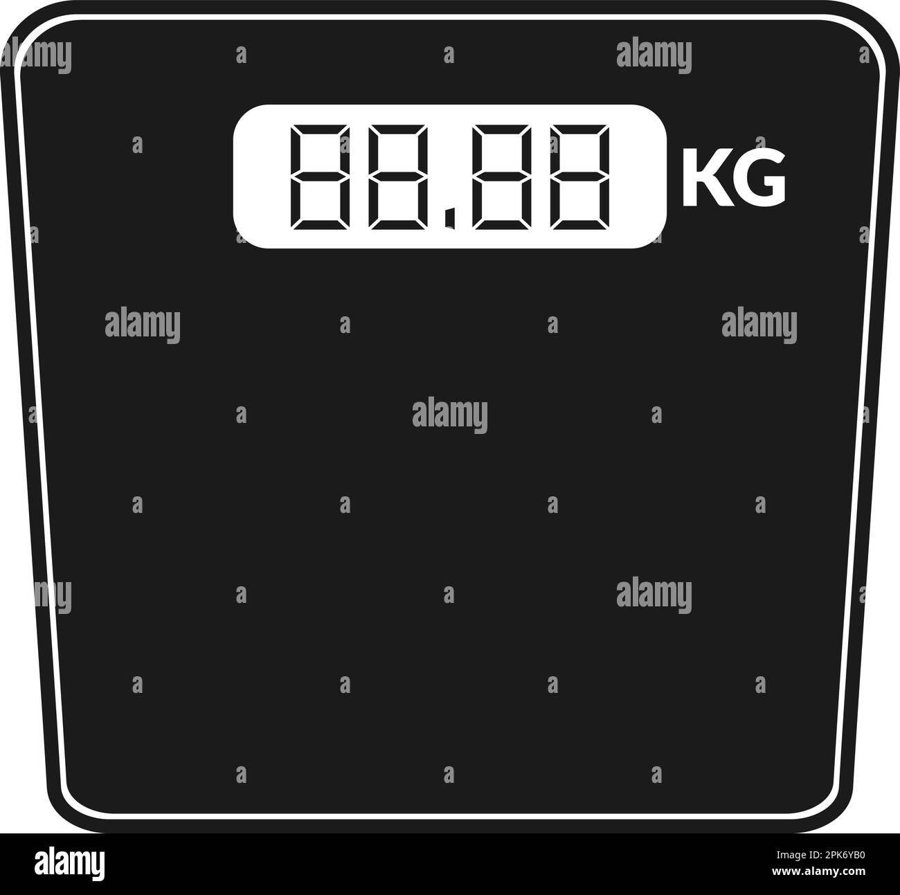 Digital Weight scale icon. Flat style vector EPS. Stock Vector