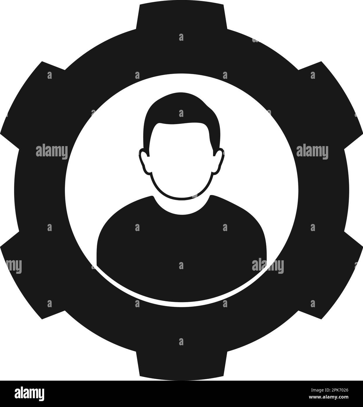 Servicing Man Icon. Flat style vector EPS Stock Vector Image & Art - Alamy