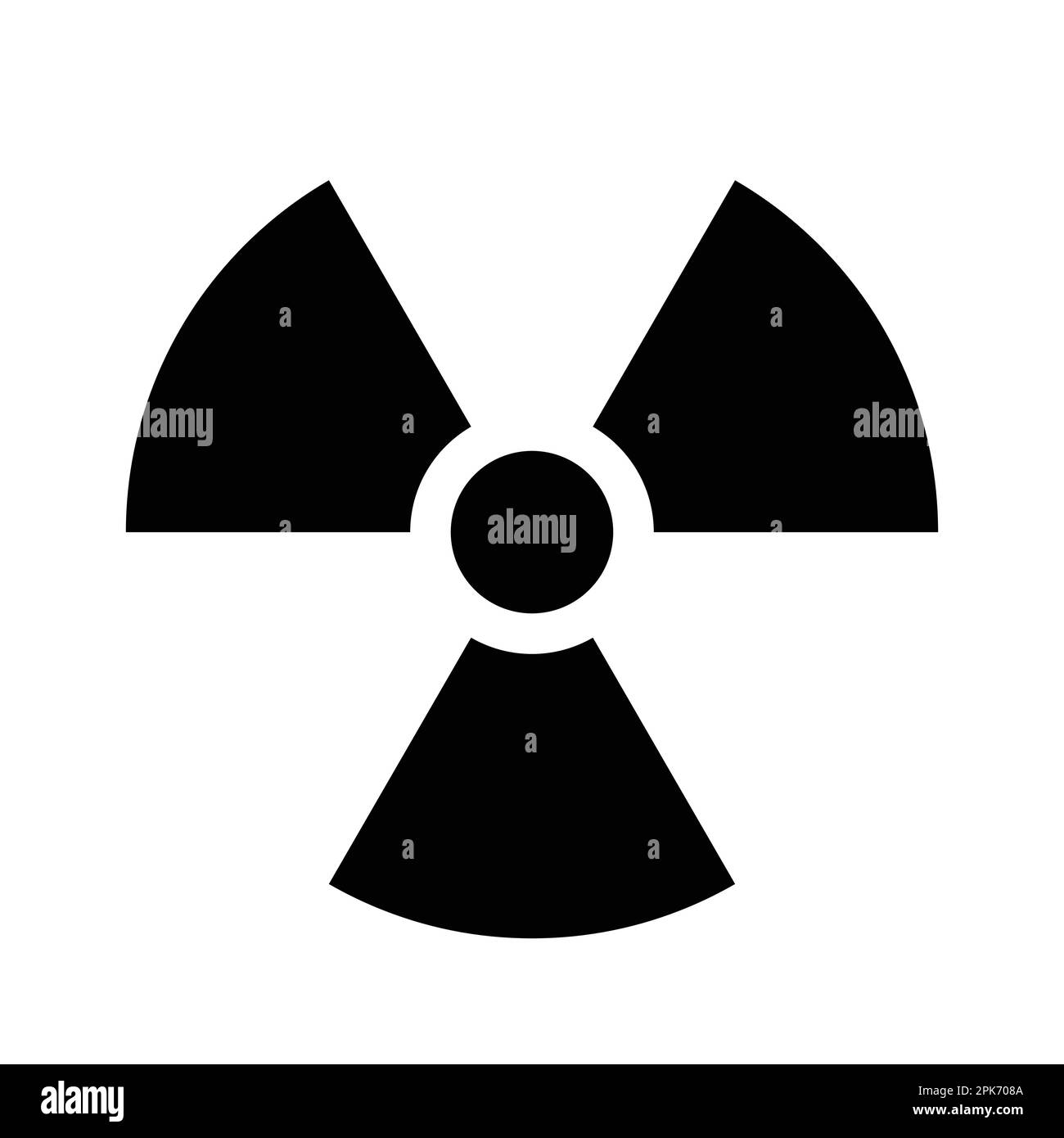 trefoil radiation radioactive nuclear warning symbol classic accurate correct vector isolated on white background Stock Vector